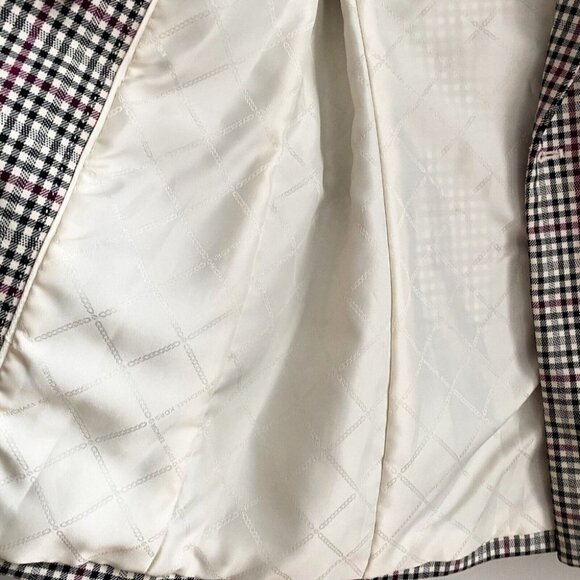 Michael Michael Kors Micro Plaid Structured Double Breasted Blazer 6 - Picture 9 of 13